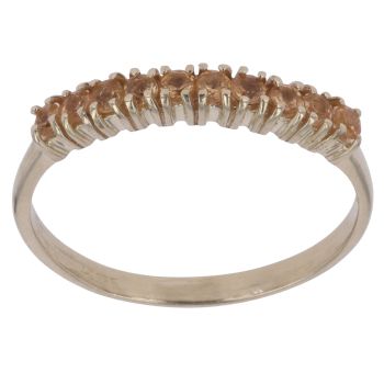 9ct Yellow Gold Citrine Half Eternity Ring