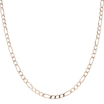 9ct Rose Gold Figaro Chain 18"