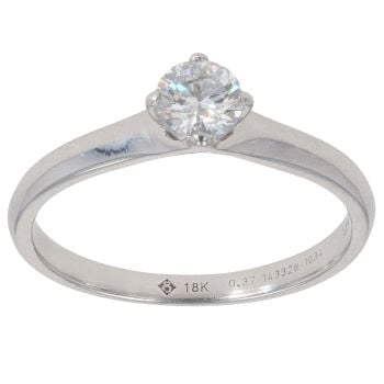 18ct White Gold 0.37ct Brilliant Cut Diamond Solitaire Ring