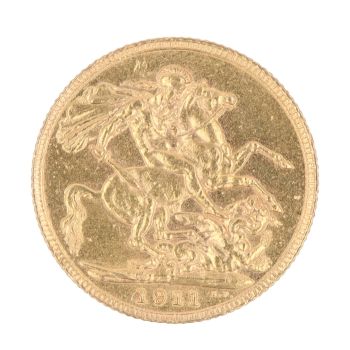 1911 George V Full Sovereign Coin