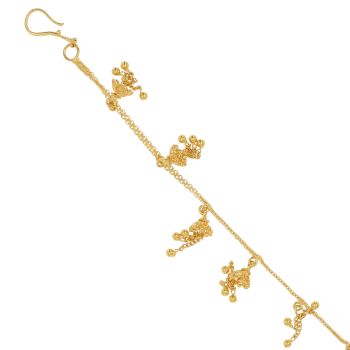 22ct Yellow Gold Fancy Filigree Tassel Bracelet 7"