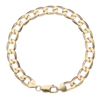 9ct Yellow Gold Curb Bracelet 9"