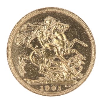 1901 Victoria Old Head UK Full Sovereign Coin