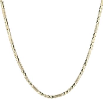 14ct Yellow Gold Chevron Fancy Chain 18"