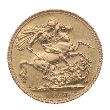 1912 George V Large Head UK Full Sovereign Coin