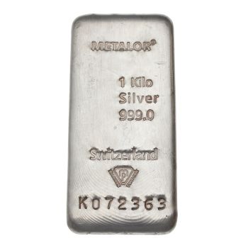 Silver 1Kg Metalor Ingot