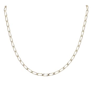 9ct Yellow Gold Oval Curb Chain 18"