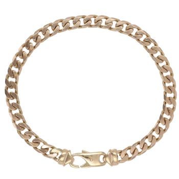9ct Yellow Gold Curb Bracelet 8.5"