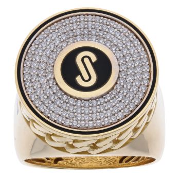 14ct Yellow Gold Monaco NO11/W Signet Ring
