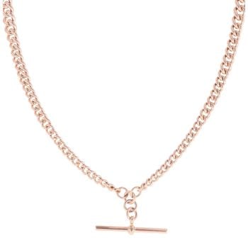 9ct Rose Gold Albert T-Bar Chain 20"