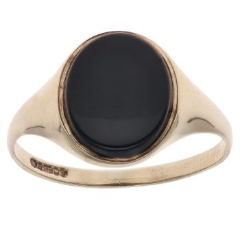 9ct Yellow Gold Onyx Signet Ring