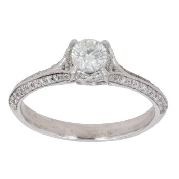 Jenny Packham 18ct White Gold 0.56ct Brilliant Cut Diamond Solitaire Ring