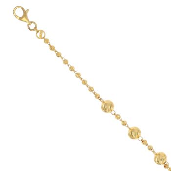 22ct Yellow Gold Bead Bracelet 7"