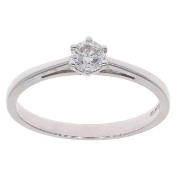 18ct White Gold 0.25ct Brilliant Cut Diamond Solitaire Ring
