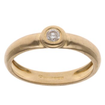 18ct Yellow Gold 0.10ct Diamond Solitaire Ring
