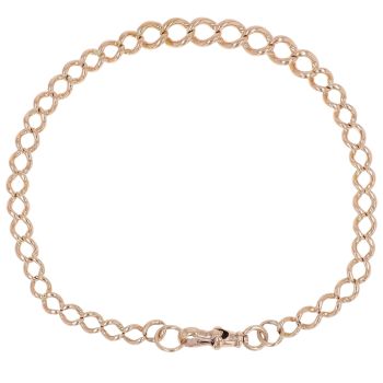 9ct Rose Gold Albert Bracelet 9"