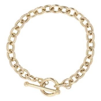 9ct Yellow Gold T-Bar Belcher Bracelet 7"