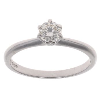 18ct White Gold 0.33ct Brilliant Cut Diamond Solitaire Ring