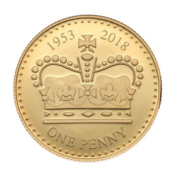 2018 The Sapphire Coronation 1p Jersey Coin Boxed with Proof