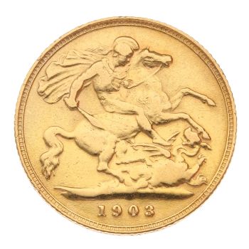1903 Edward VII Half Sovereign Coin
