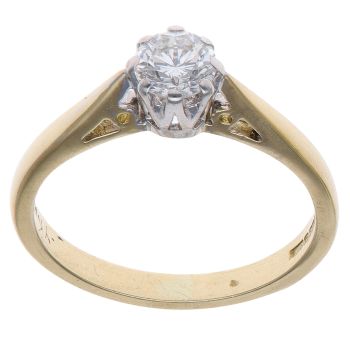 18ct Yellow Gold 0.40ct Brilliant Cut Diamond Solitaire Ring