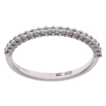 18ct White Gold 0.10ct Diamond Half Eternity Ring