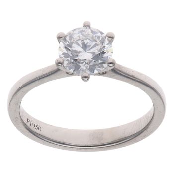 Platinum 1.25ct Brilliant Cut Lab Grown Diamond Solitaire Ring