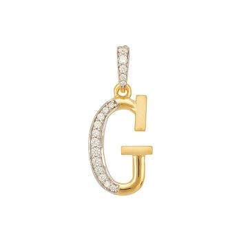 22ct Initial G Cubic Zirconia Pendant