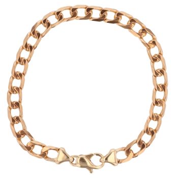 9ct Yellow Gold Curb Bracelet 8"