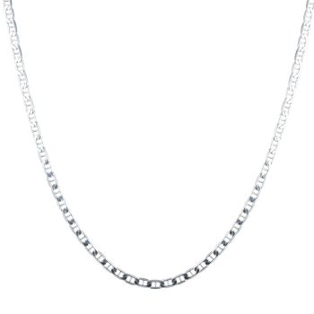 9ct White Gold Anchor Chain 18"