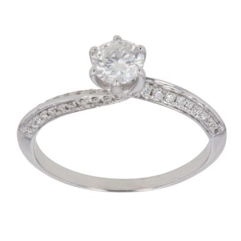18ct White Gold 0.60ct Brilliant Cut Diamond Solitaire Ring