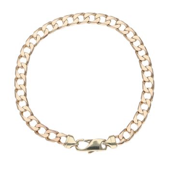 9ct Yellow Gold Curb Bracelet 8.5"
