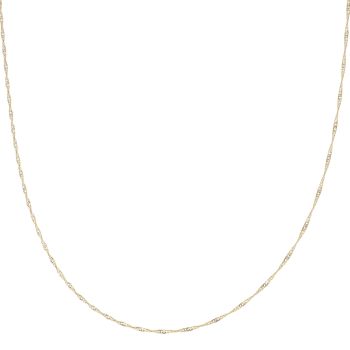 9ct Yellow Gold Twist Chain 18"