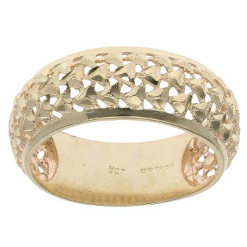 9ct Yellow Gold Patterned Fancy Ring