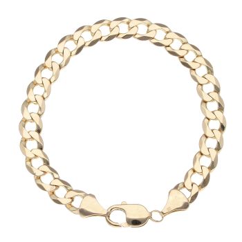 9ct Yellow Gold Curb Bracelet 8.5"