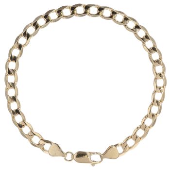 9ct Yellow Gold Curb Bracelet 8"
