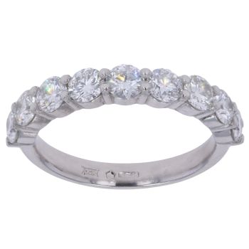 Platinum 1.45ct Brilliant Cut Diamond Half Eternity Ring