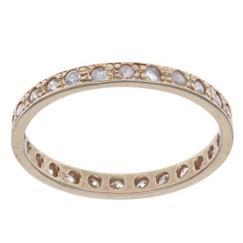 9ct Yellow Gold Cubic Zirconia Full Eternity Ring