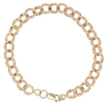 9ct Yellow Gold Belcher Bracelet 7.5"