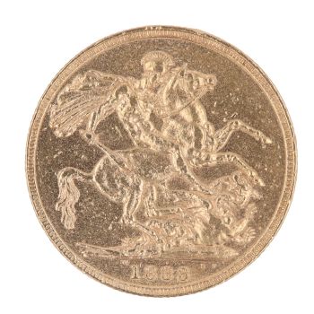 1883 Victoria Young Head Australia Full Sovereign Coin