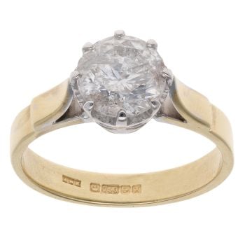 18ct Yellow Gold 1.50ct Brilliant Cut Diamond Solitaire Ring