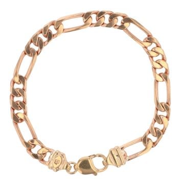 9ct Yellow Gold Figaro Bracelet 8.5"