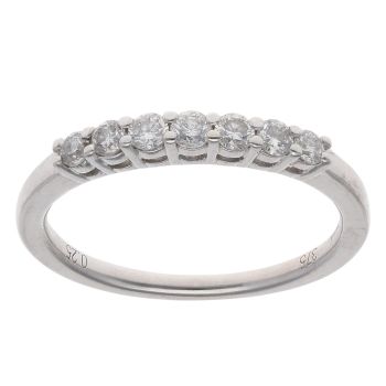 9ct White Gold 0.25ct Diamond Seven Stone Eternity Ring