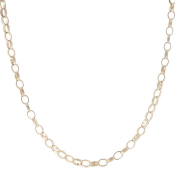9ct Yellow Gold Patterned Belcher Chain 20"