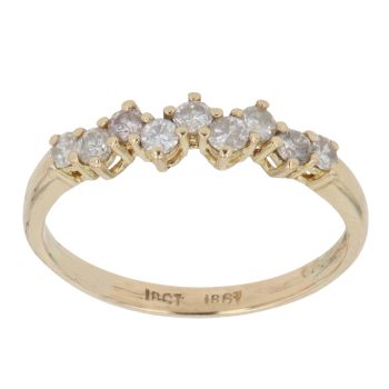 18ct Yellow Gold 0.35ct Brilliant Cut Diamond Fancy Ring
