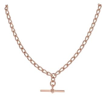 9ct Rose Gold Albert T-Bar Chain 20"