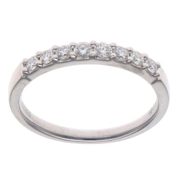Platinum 0.26ct Brilliant Cut Diamond Half Eternity Ring
