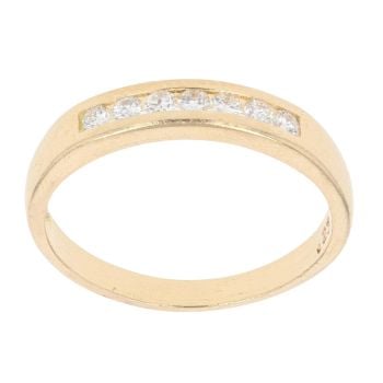 18ct Yellow Gold 0.23ct Brilliant Cut Diamond Half Eternity Ring
