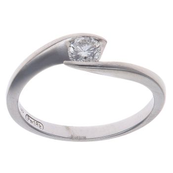 18ct White Gold 0.25ct Brilliant Cut Diamond Solitaire Ring