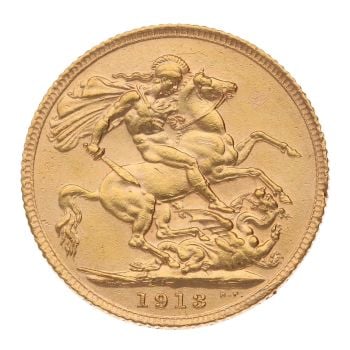 1913 George V Full Sovereign Coin